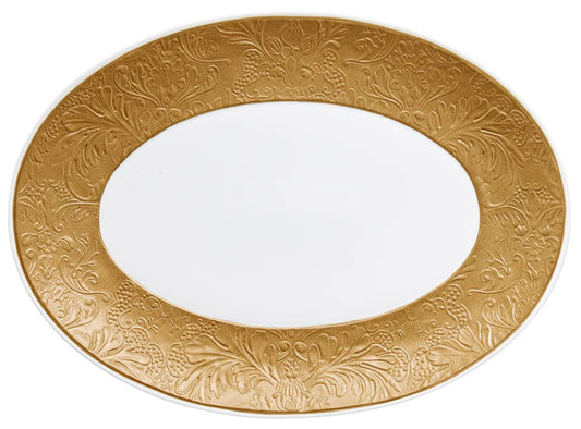 Metallic Gold - Oval Platter 14.2 x 10.2 in