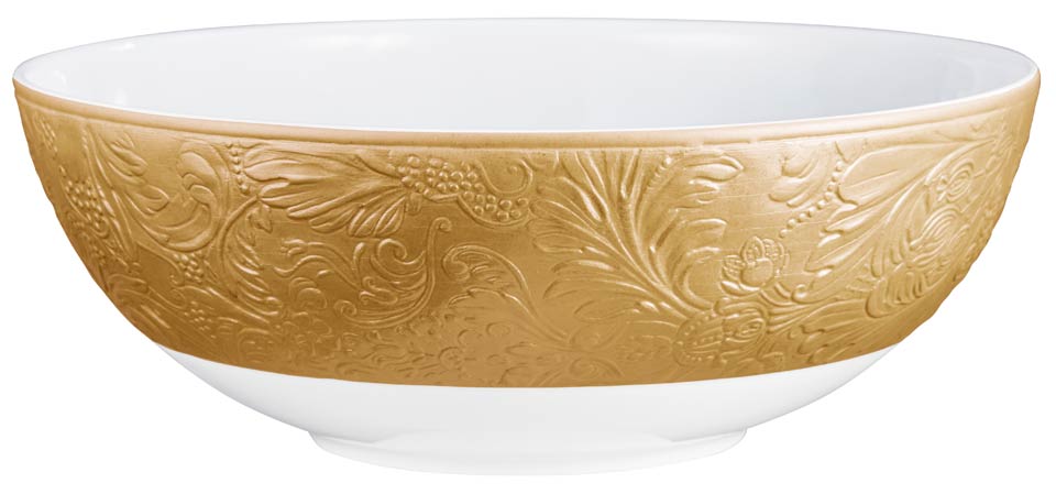 Metallic Gold - Vegetable Bowl Open 10.4 in 67.6 oz