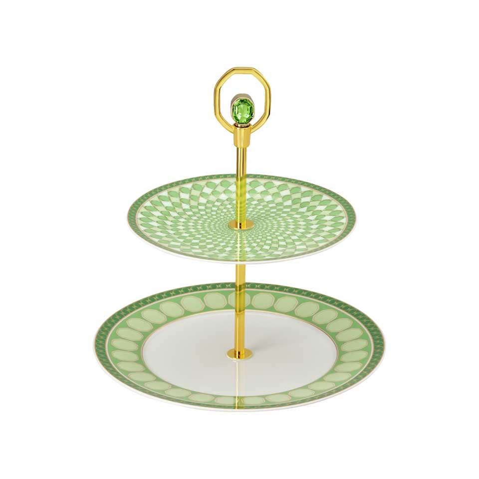 Etagere 2 tiers 10 in H Fern Green