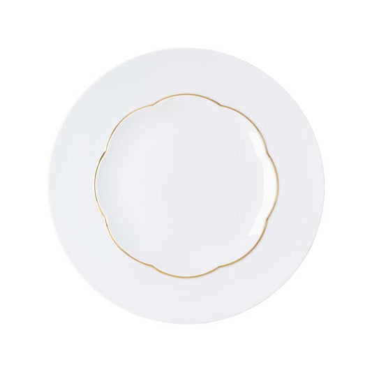 Dinner Plate (pos) 11 in Gold Band