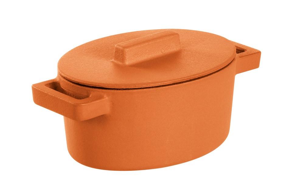 Oval Casserole With Lid, Curry 5 X 4 In