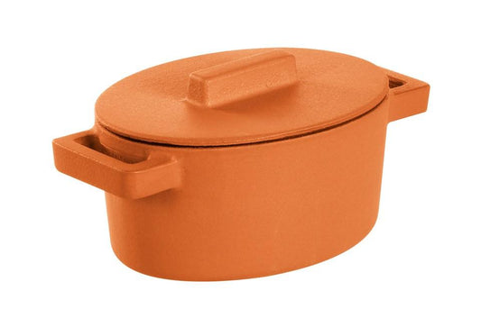 Oval Casserole With Lid, Curry 5 X 4 In
