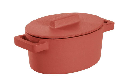 Oval Casserole With Lid, Paprika 5 X 4 In