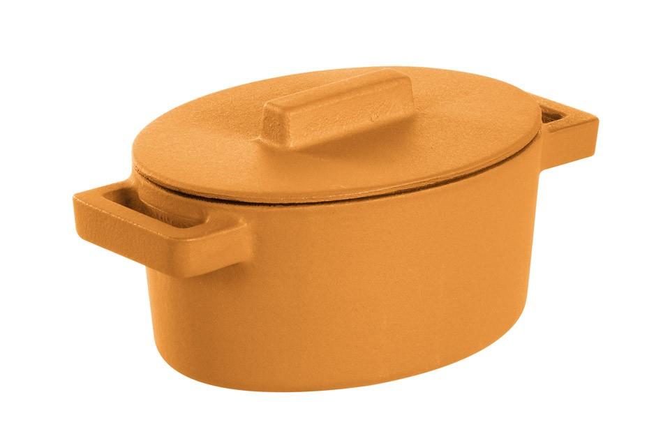 Oval Casserole With Lid, Vanilla 5 X 4 In