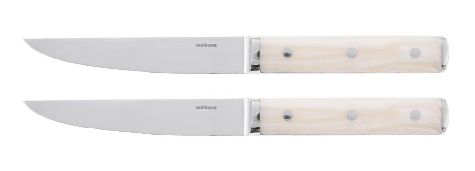 Set 2 Sirloin Non-serrated s/s Ivory