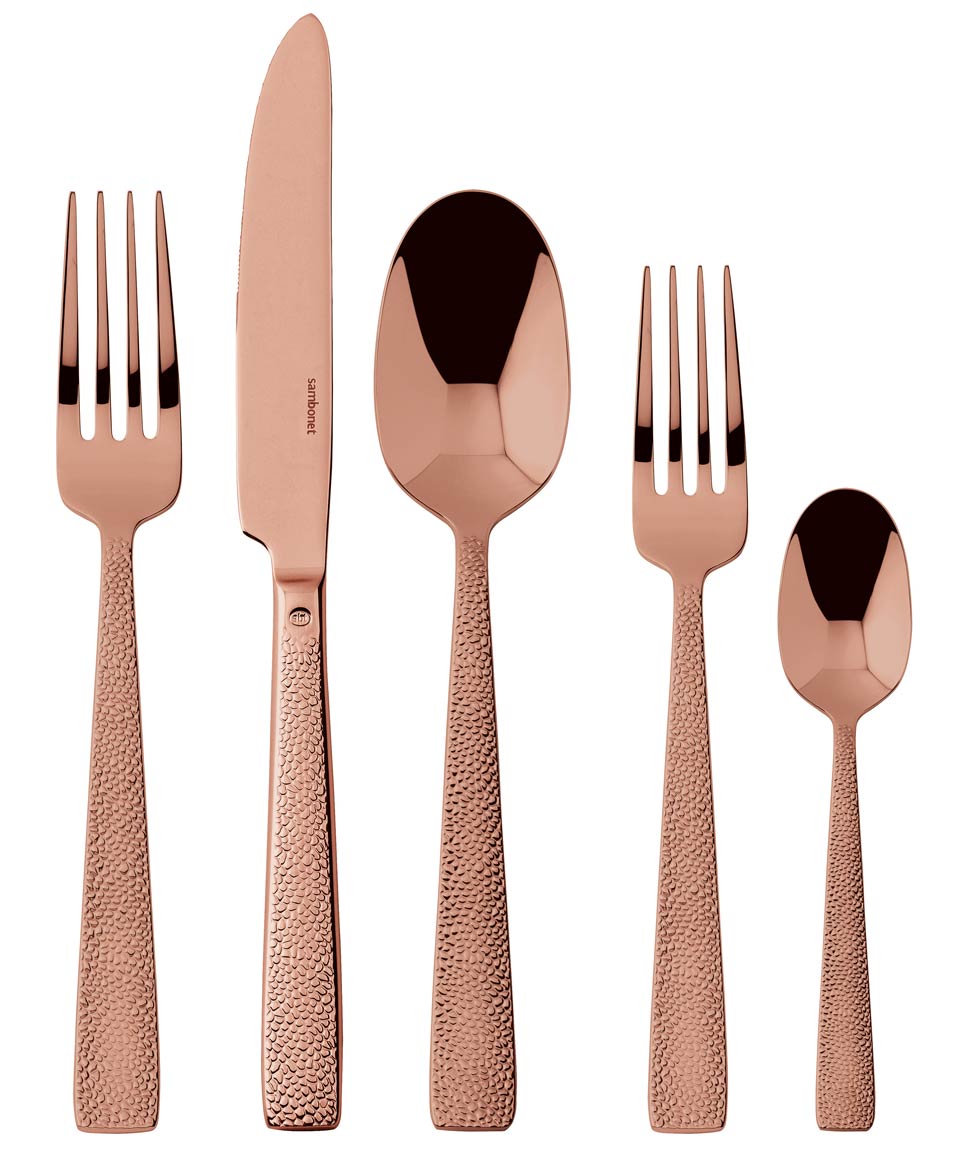 5 PC. Place Setting SH 18/10 s/s PVD Copper
