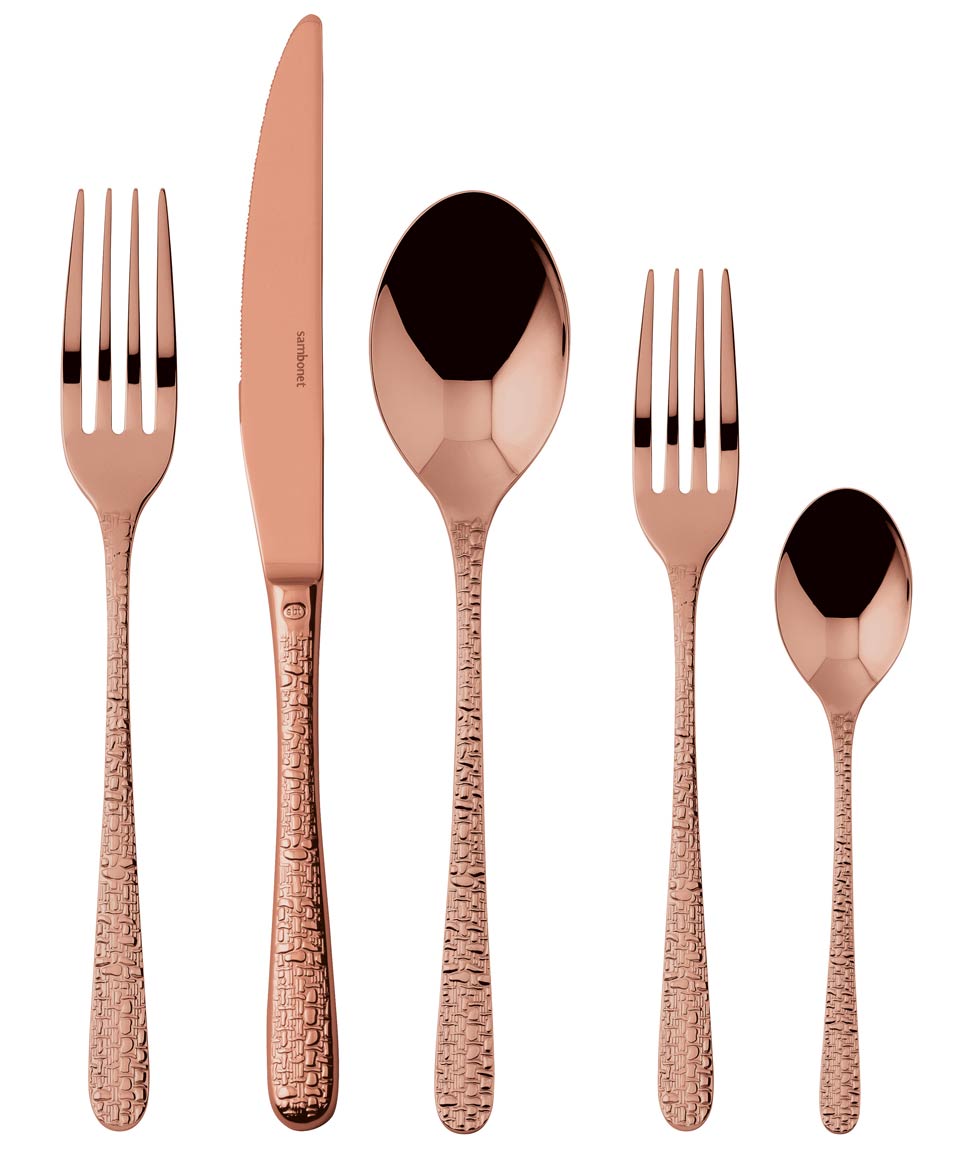 5 PC. Place Setting SH 18/10 s/s PVD Copper