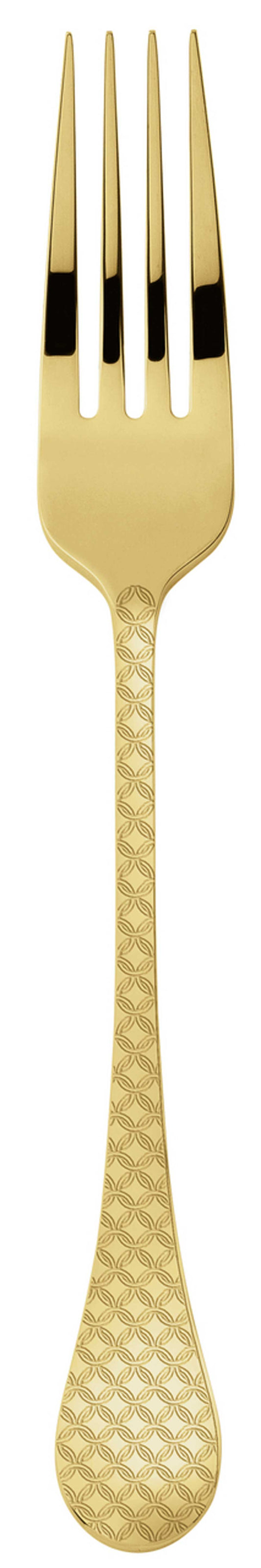 Taormina Gold - Table Fork 18/10 s/s 8 in - PVD Gold