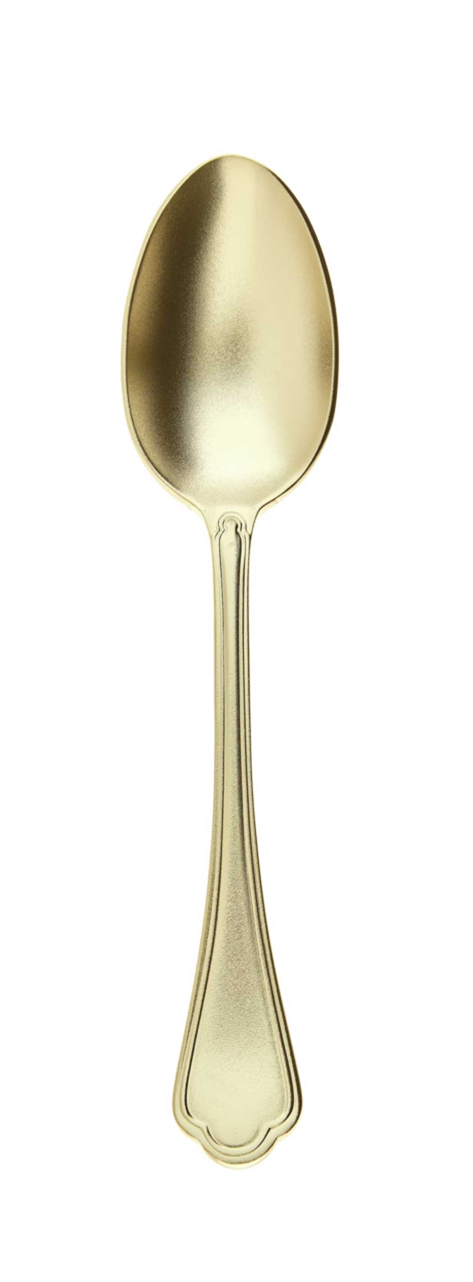 DISCONTINUED-Diamond - Dessert Spoon 18/10 s/s - PVD White Gold