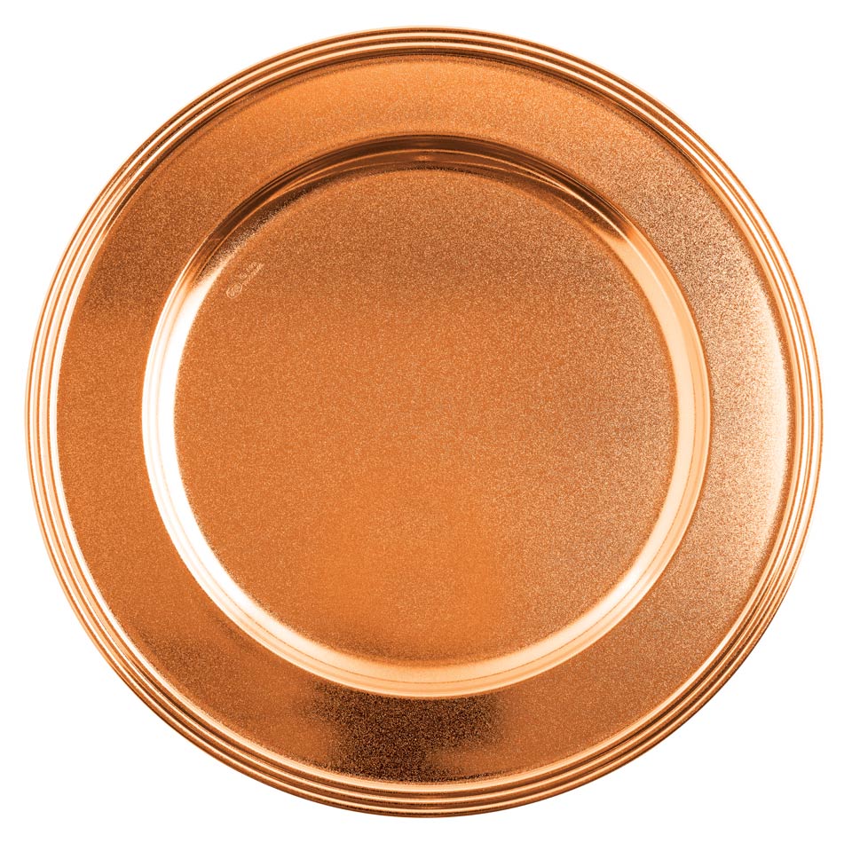 PVD Red Gold Show Plate – 12 1/4 in