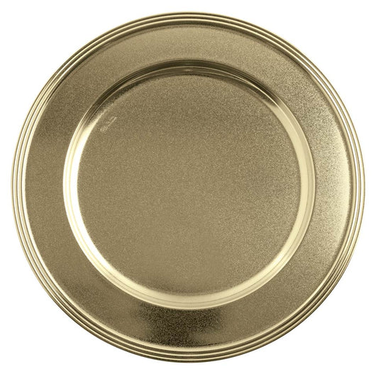 PVD White Gold Show Plate – 12 1/4 in