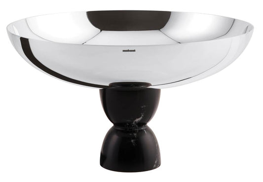 Footed Cup Slvrpltd/Black Marble Resin on 18/10 s/s 10 1/4 in H 6 in