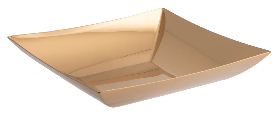 Square Fruit Bowl 9 1/2 in PVD Gold