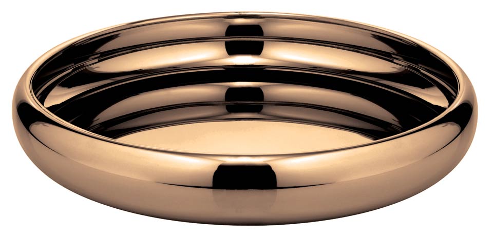 Bowl/ Tray without Handle D 15 3/4 in PVD Cognac
