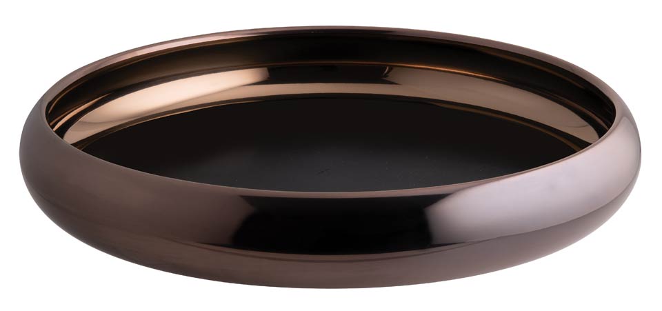 Bowl/ Tray without Handle D 15 3/4 in PVD Rum