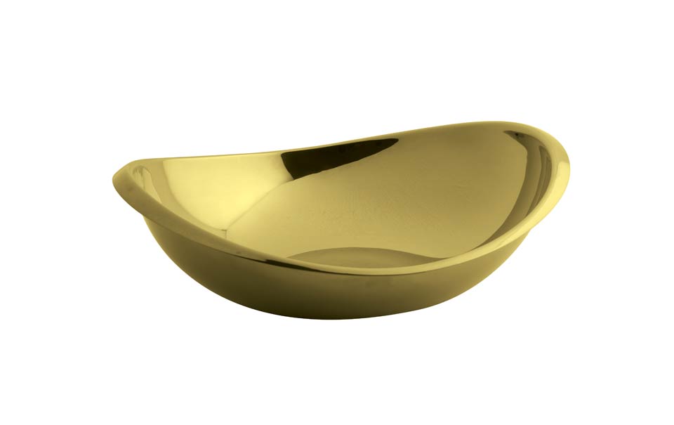Oval Bowl 5 1/2 x 4 3/4 in PVD Gold