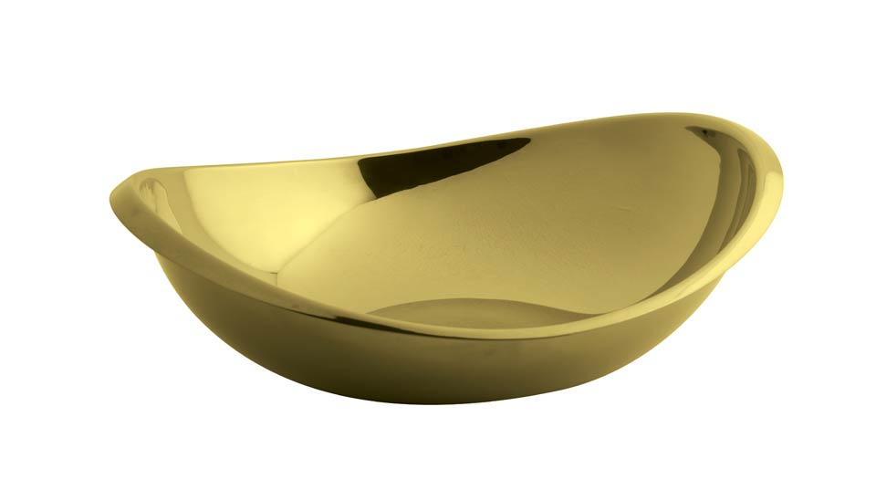 Oval Bowl 7 x 6 in PVD Gold