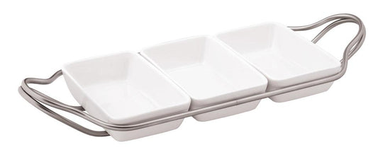 Rectangular hors d'oeuvre tray set