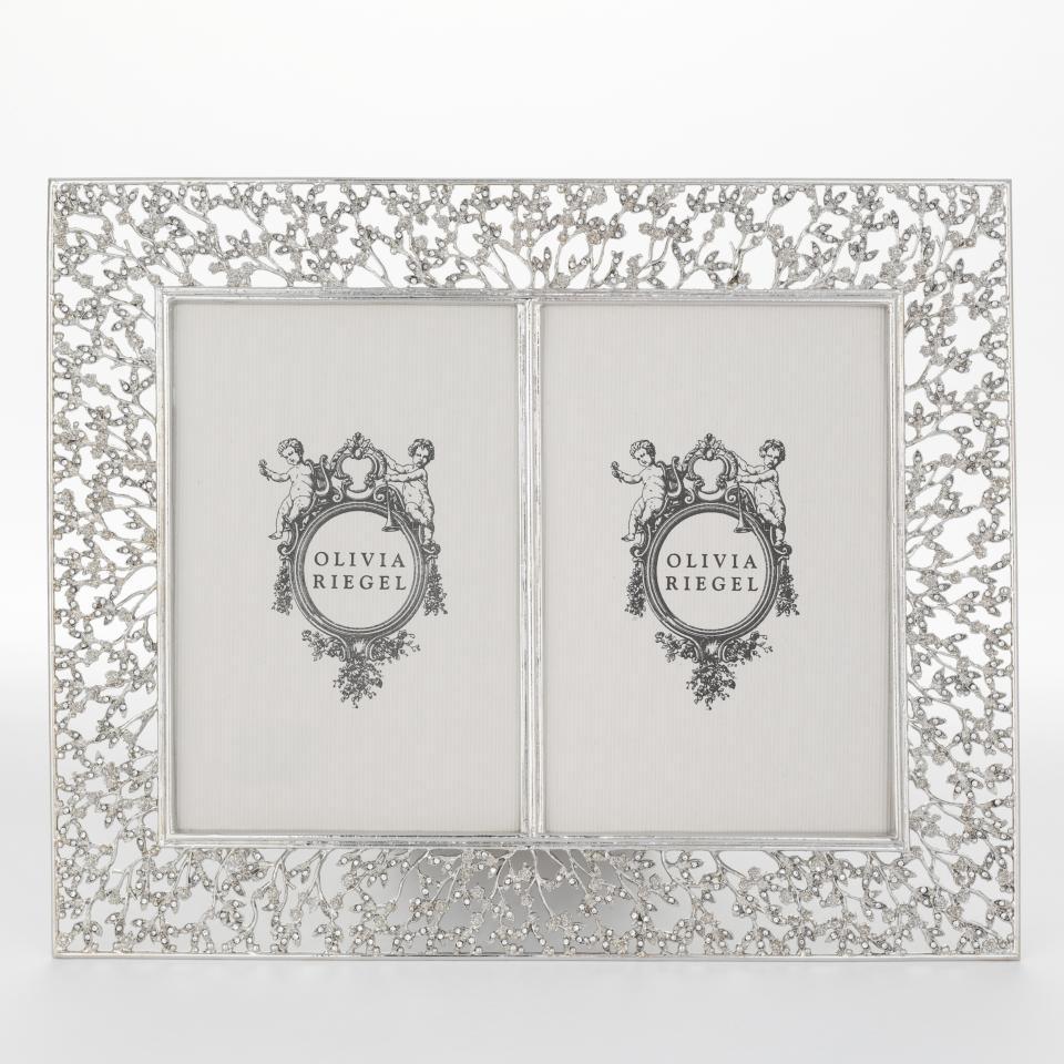 Isadora 4" x 6" Double Frame - Silver