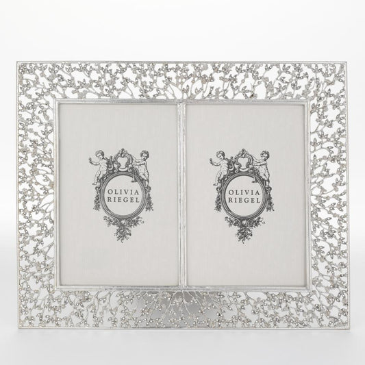 Isadora 4" x 6" Double Frame - Silver