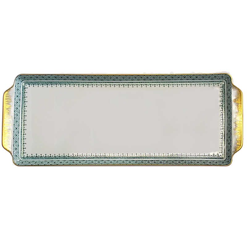 Green Lace Sandwich tray