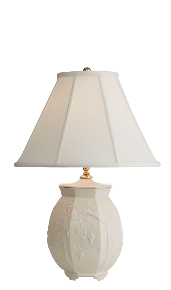 Footed Octagonal Urn Lamp