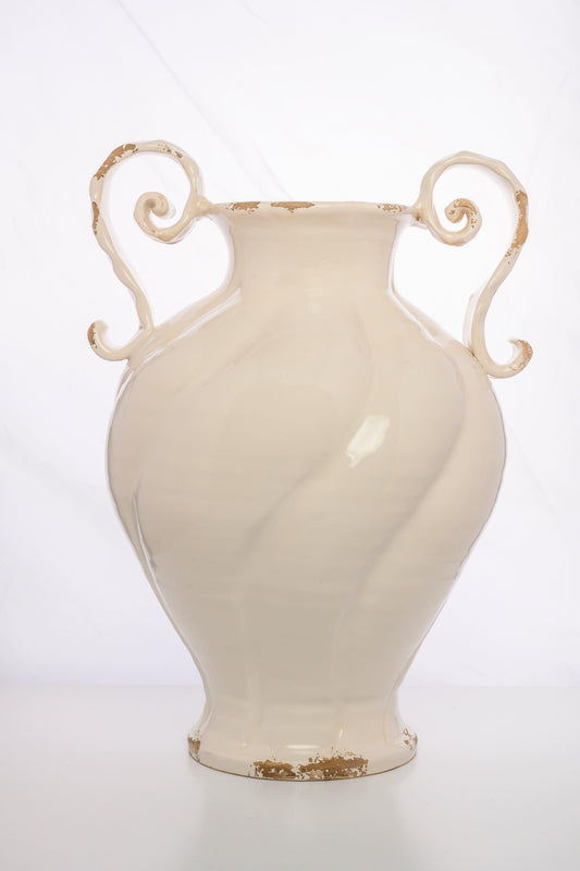 Scavo Twist Urn, Cream