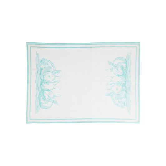 Aqua Bunny Dish Towels - Set of 2