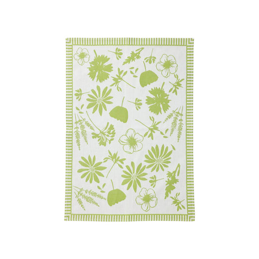 Sage Green Florals Dish Towels - Set of 2