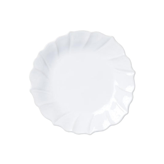 White Ruffle Salad Plate