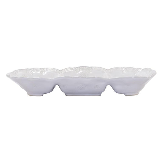 White Lace Medium Three-Part Server