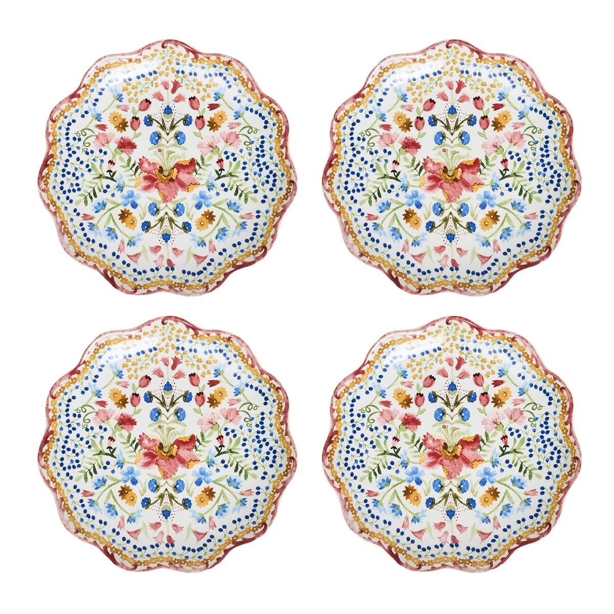 Side/Cocktail Plate Set/4 - Multi