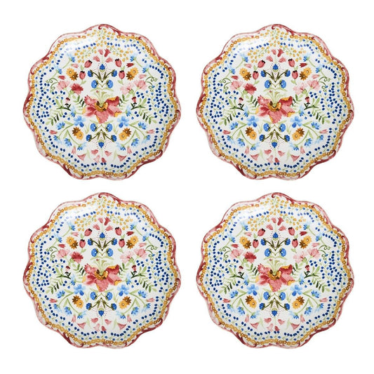 Side/Cocktail Plate Set/4 - Multi