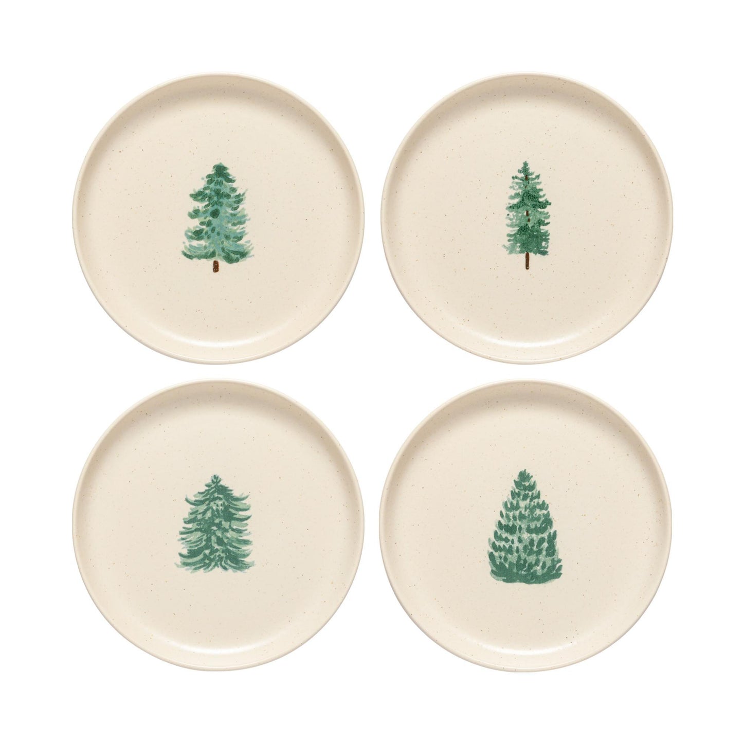 Set 4 salad/dessert plate, Christmas tree