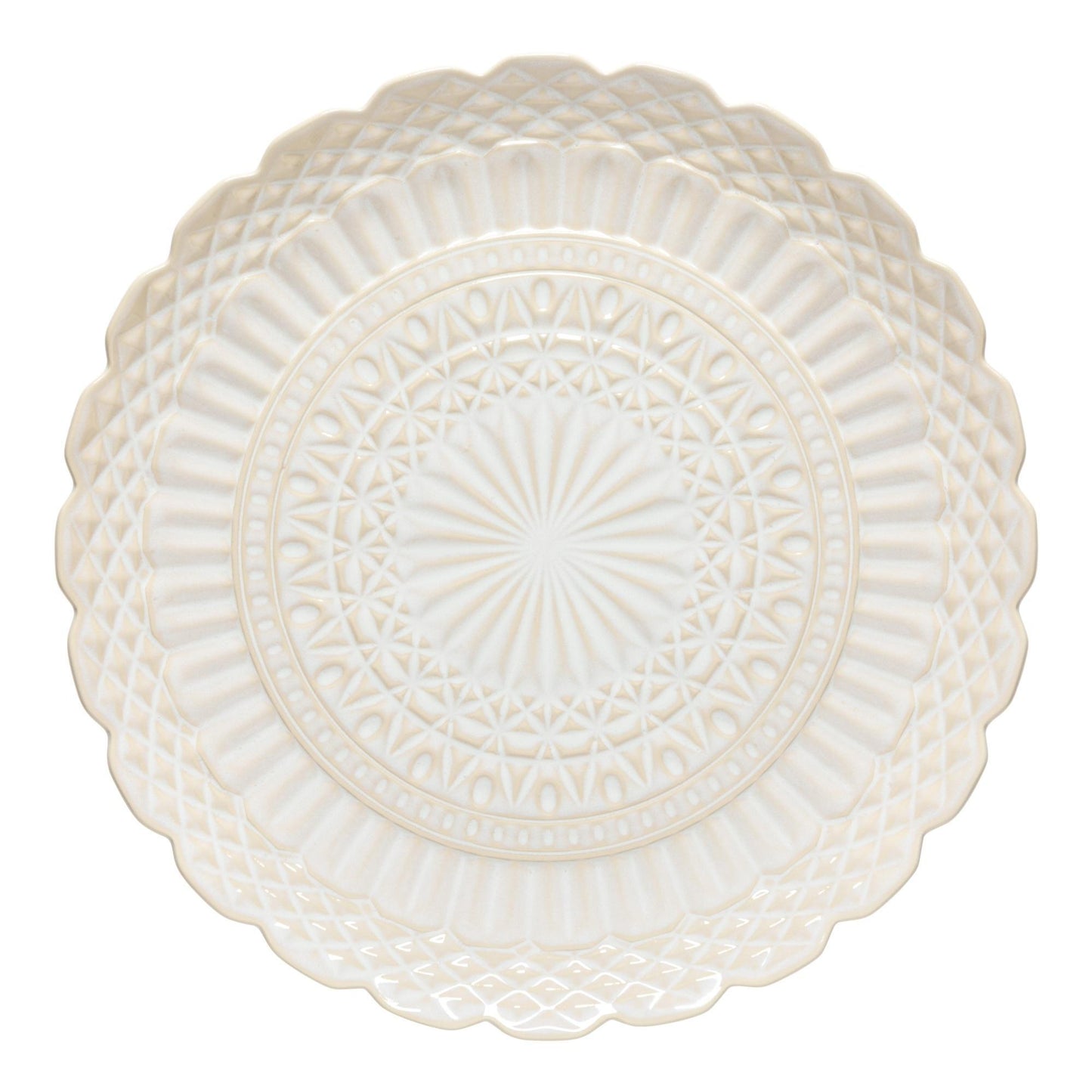 Round platter, White