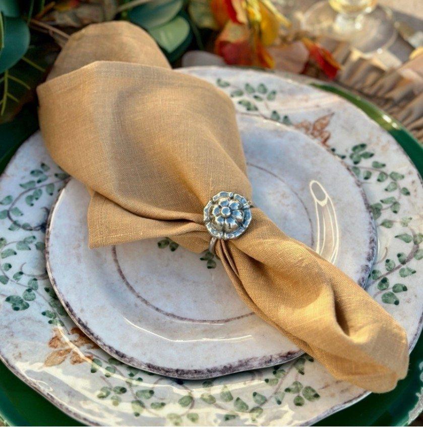 Vintage Deco Napkin Ring, Set of 2