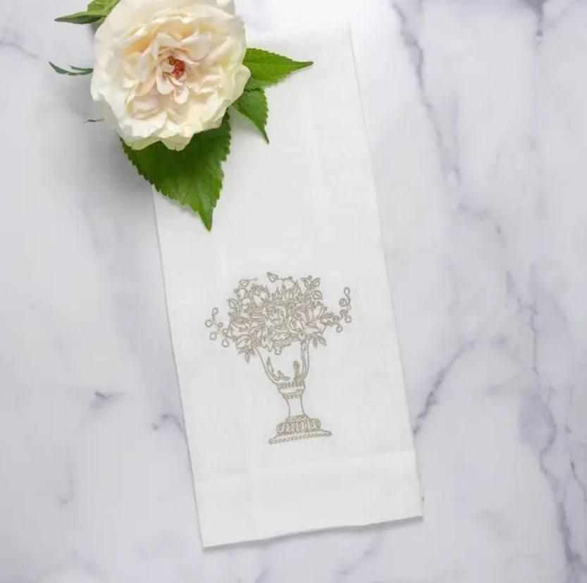 Bianco Urna Fiorita Towel