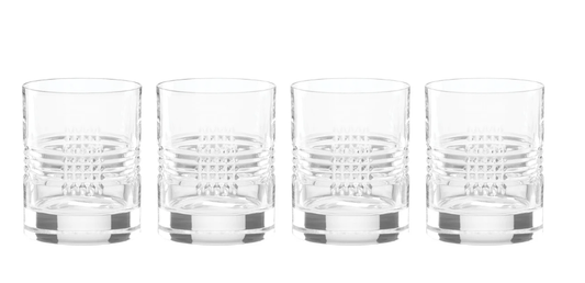 Sloane Crystal Double Old Fashion Glasses - Set Of 4