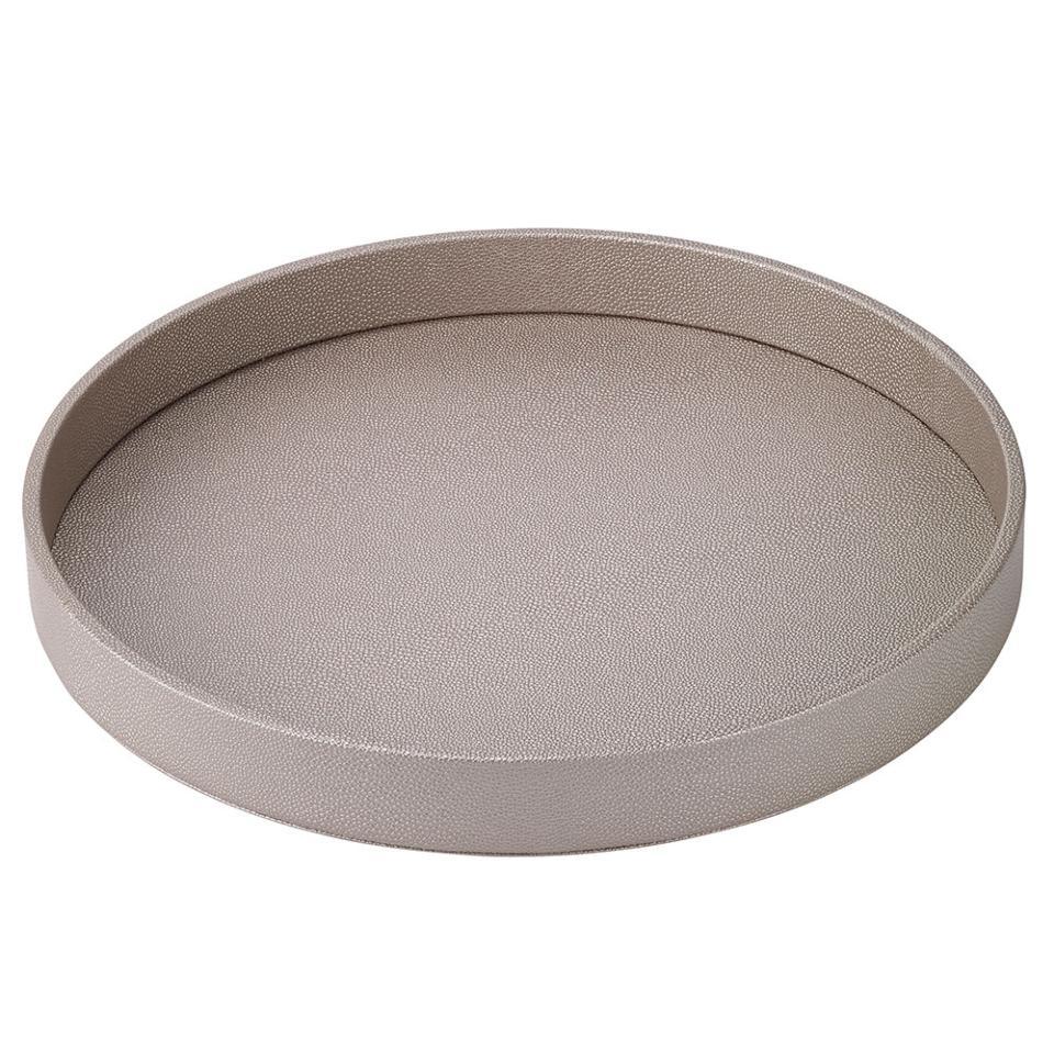 Gray Round Tray