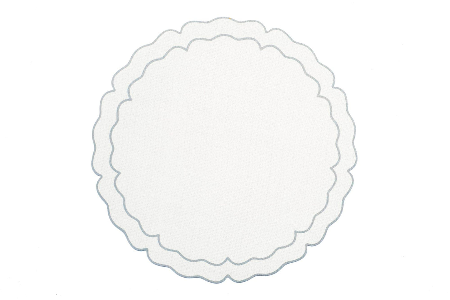 Vinilo Scalloped Placemat - Beige Edge