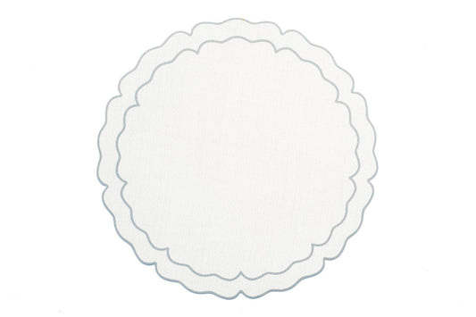 Vinilo Scalloped Placemat - Beige Edge