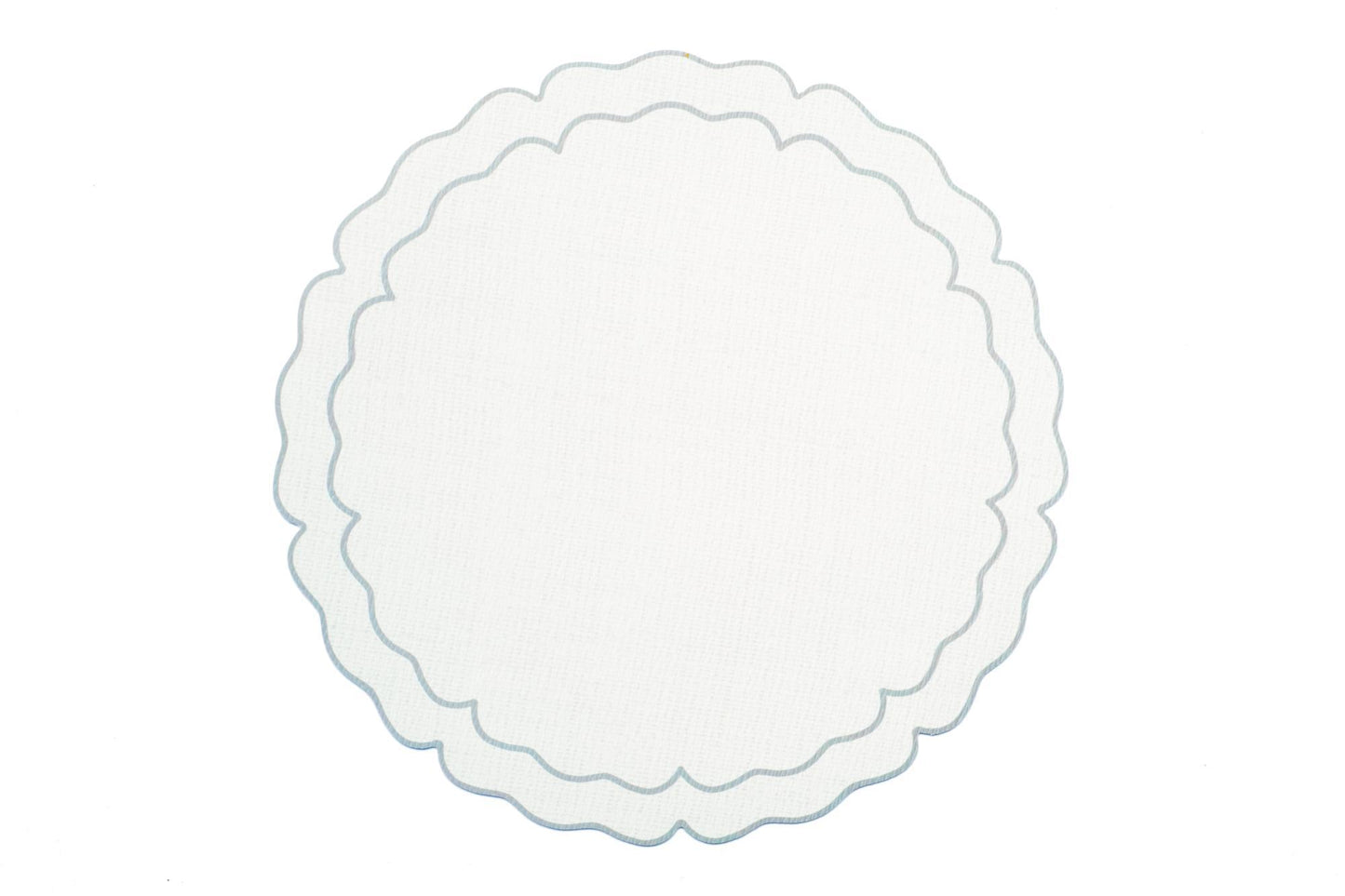 Vinilo Scalloped Placemat - Grey Edge