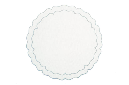 Vinilo Scalloped Placemat - Grey Edge
