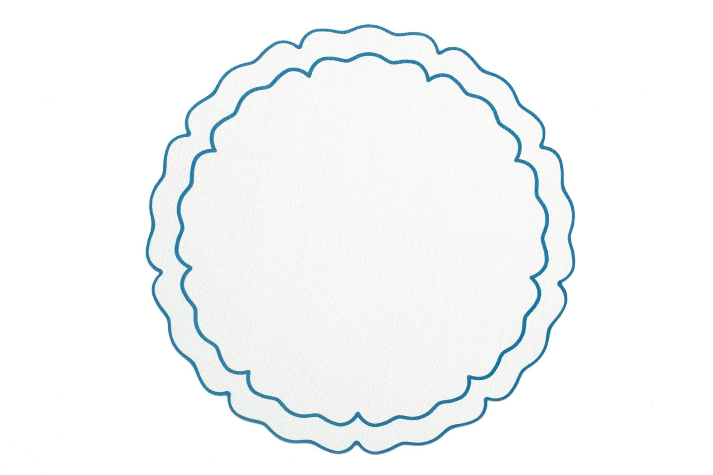 Vinilo Scalloped Placemat - Navy Edge