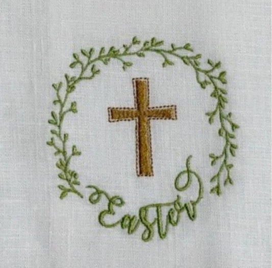 Easter Cross, White (Green/Gold)
