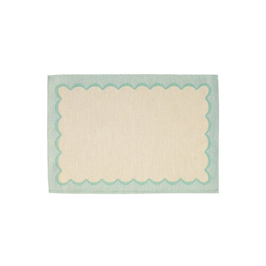 Tavola Aqua Scalloped Placemats - Set of 4
