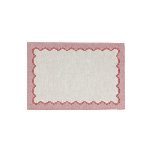 Pink Scalloped Placemats - Set of 4