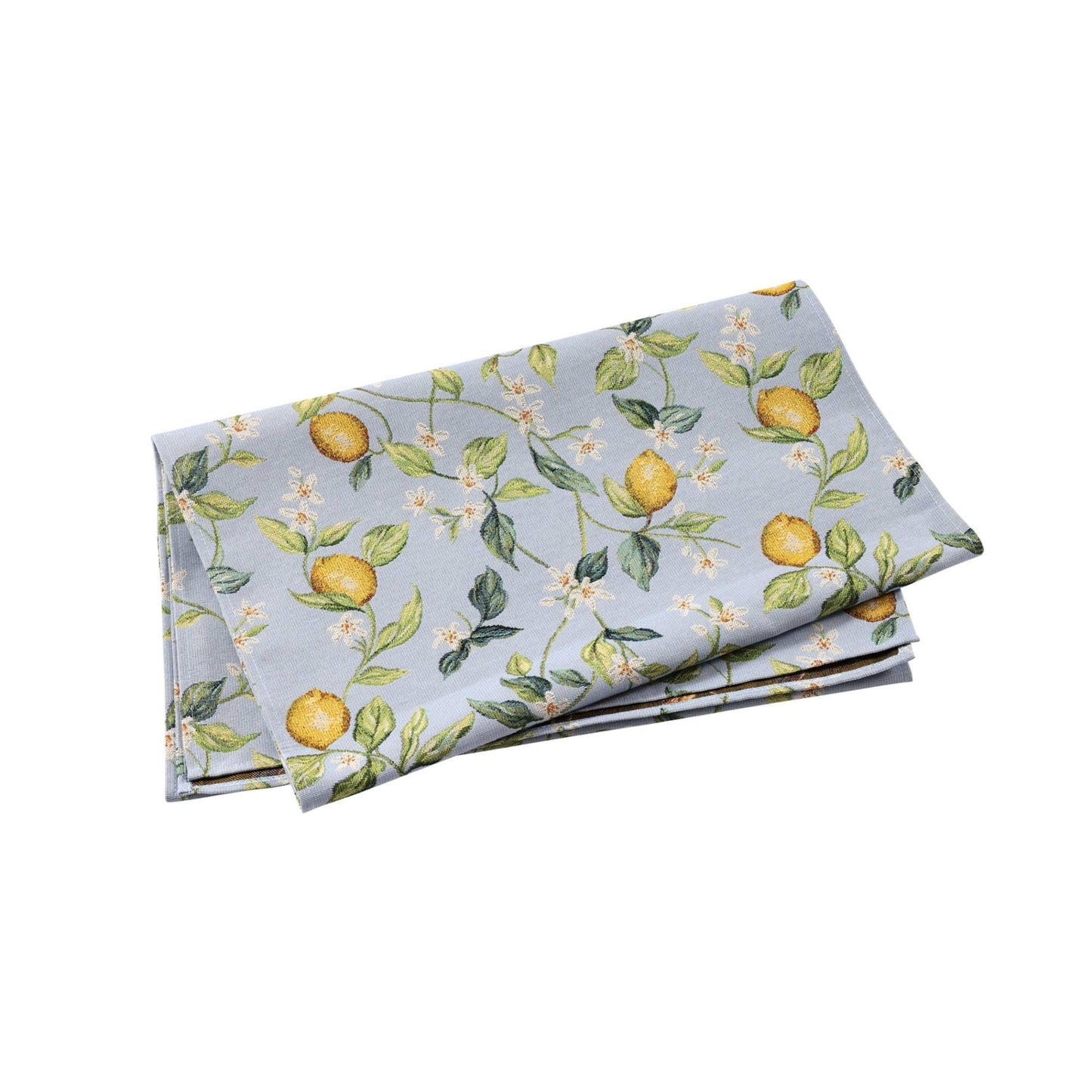 Lemons with White Flowers Runner
