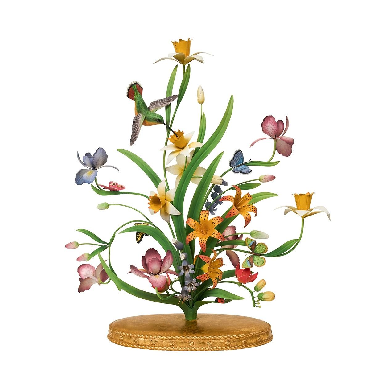 Meadow Walk 25" Bouquet Centerpiece Candelabra - Multi