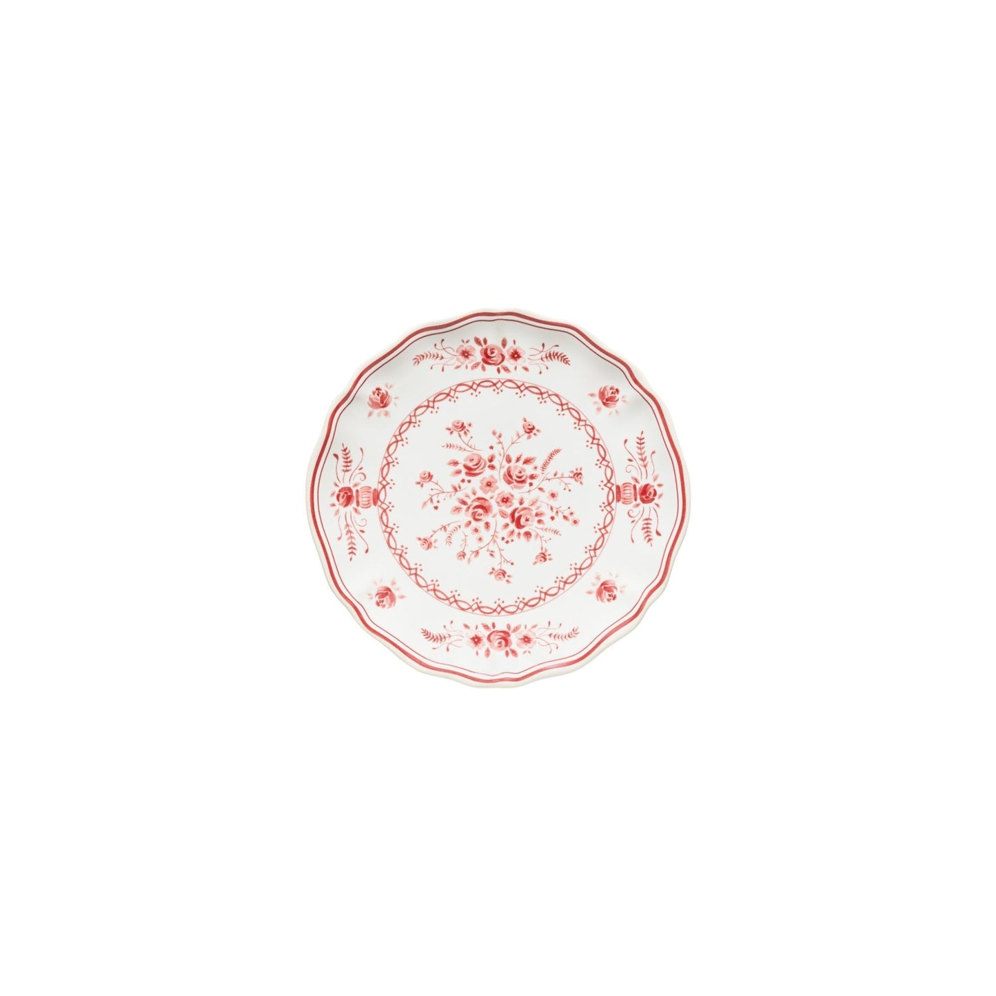 Appetizer plate, White-red